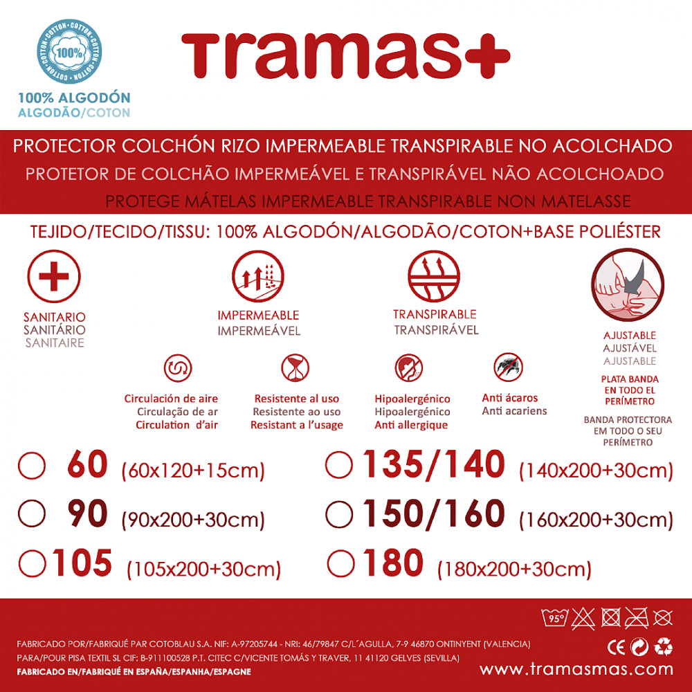 COPRIMATERASSO IMPER PU TERRY. COTOPUR ( )