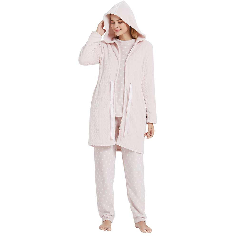 VESTAGLIA IN VELLUTO DEVORE CON CAPPELLO LISA