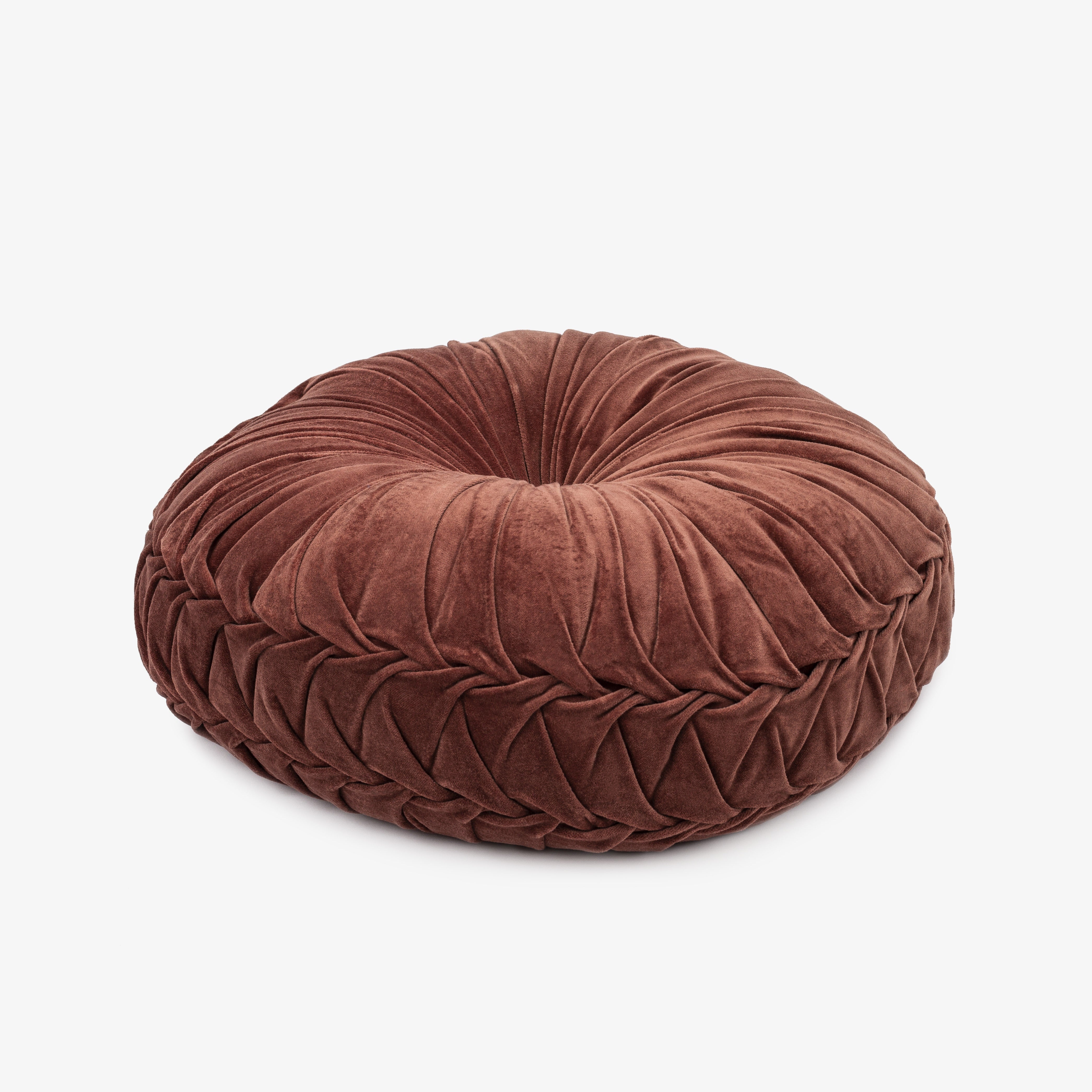 Cuscino in velluto con fiore di cotone