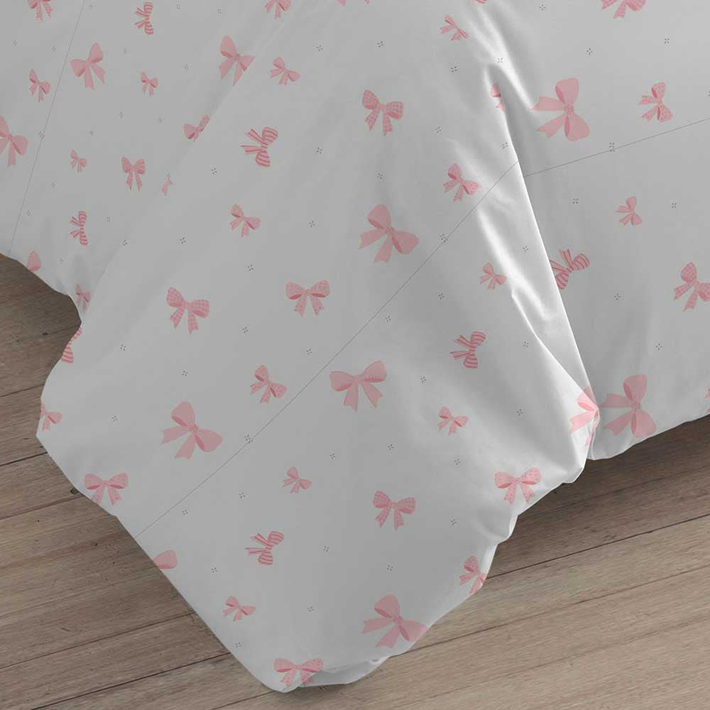 Copripiumino in cotone con fiocco/pois