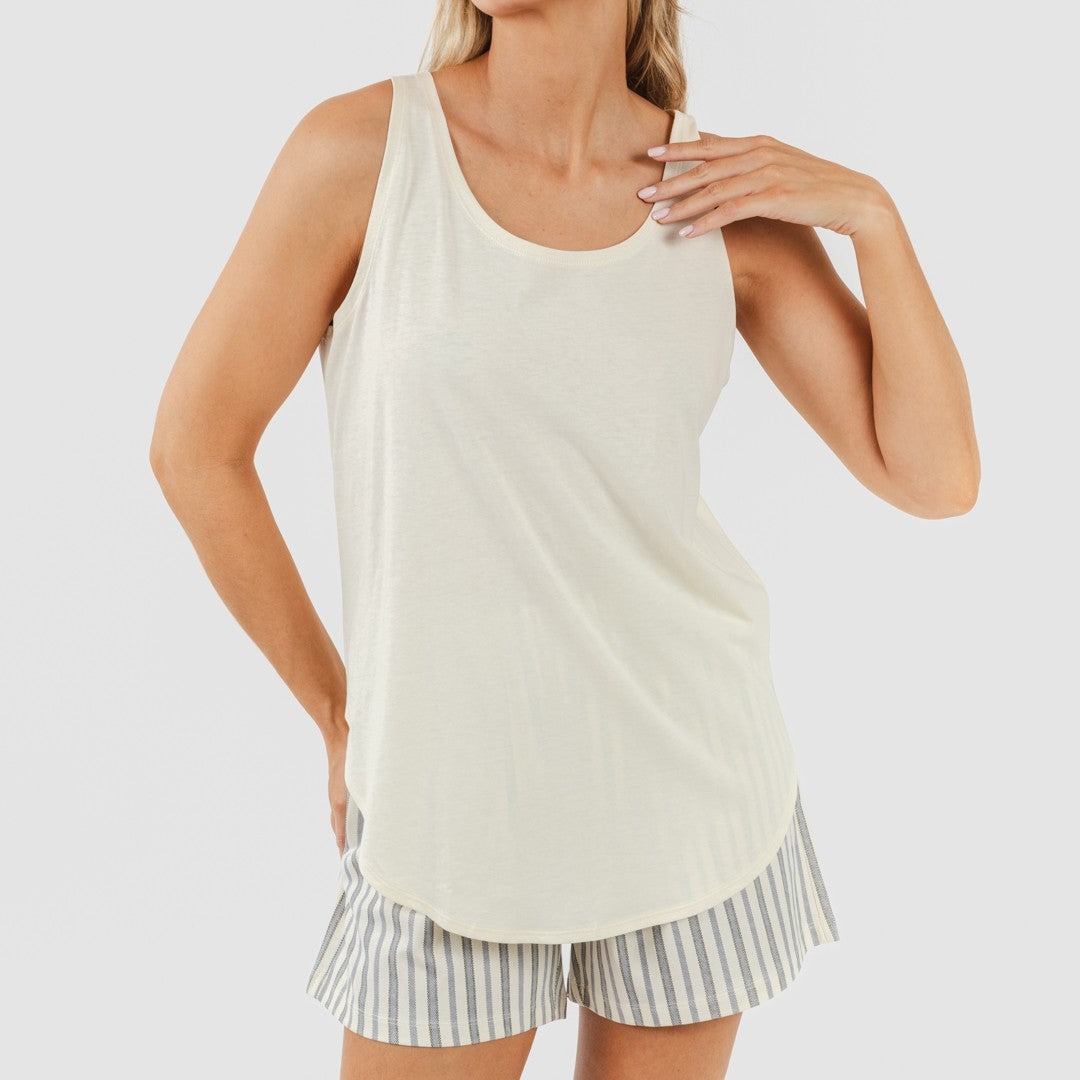 PIGIAMA BRIGHTON A RIGHE CON SPALLINE ALG PER DONNA