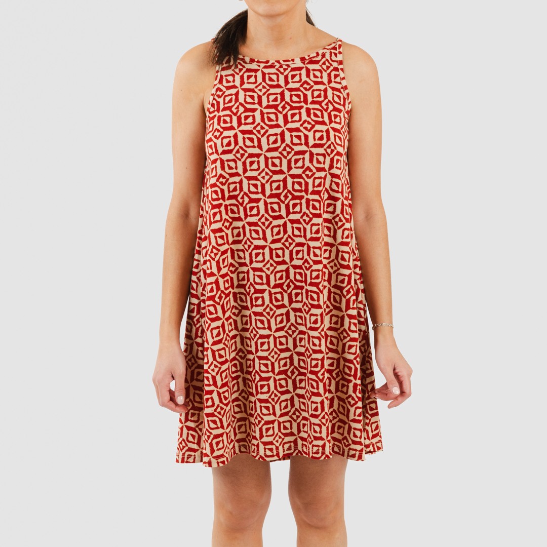 Abito corto con spalline, crêpe corinzio