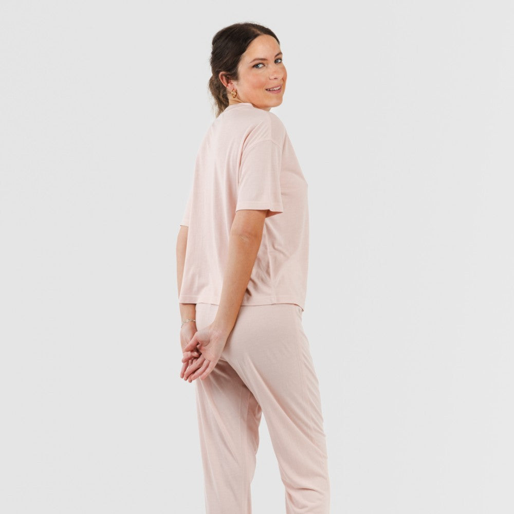 Pigiama lungo/corto da donna in viscosa semplice