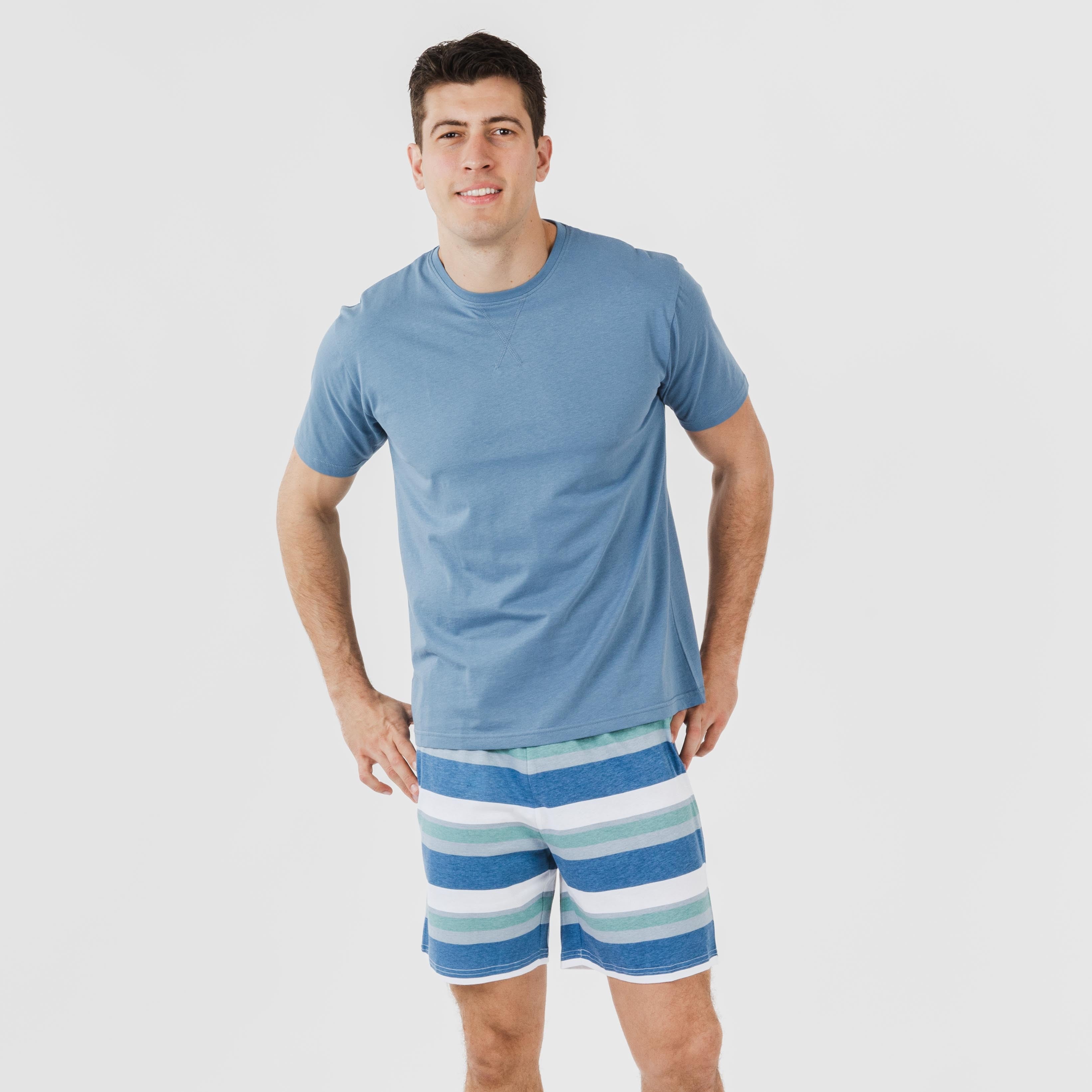 Pigiama corto a righe da uomo MARK