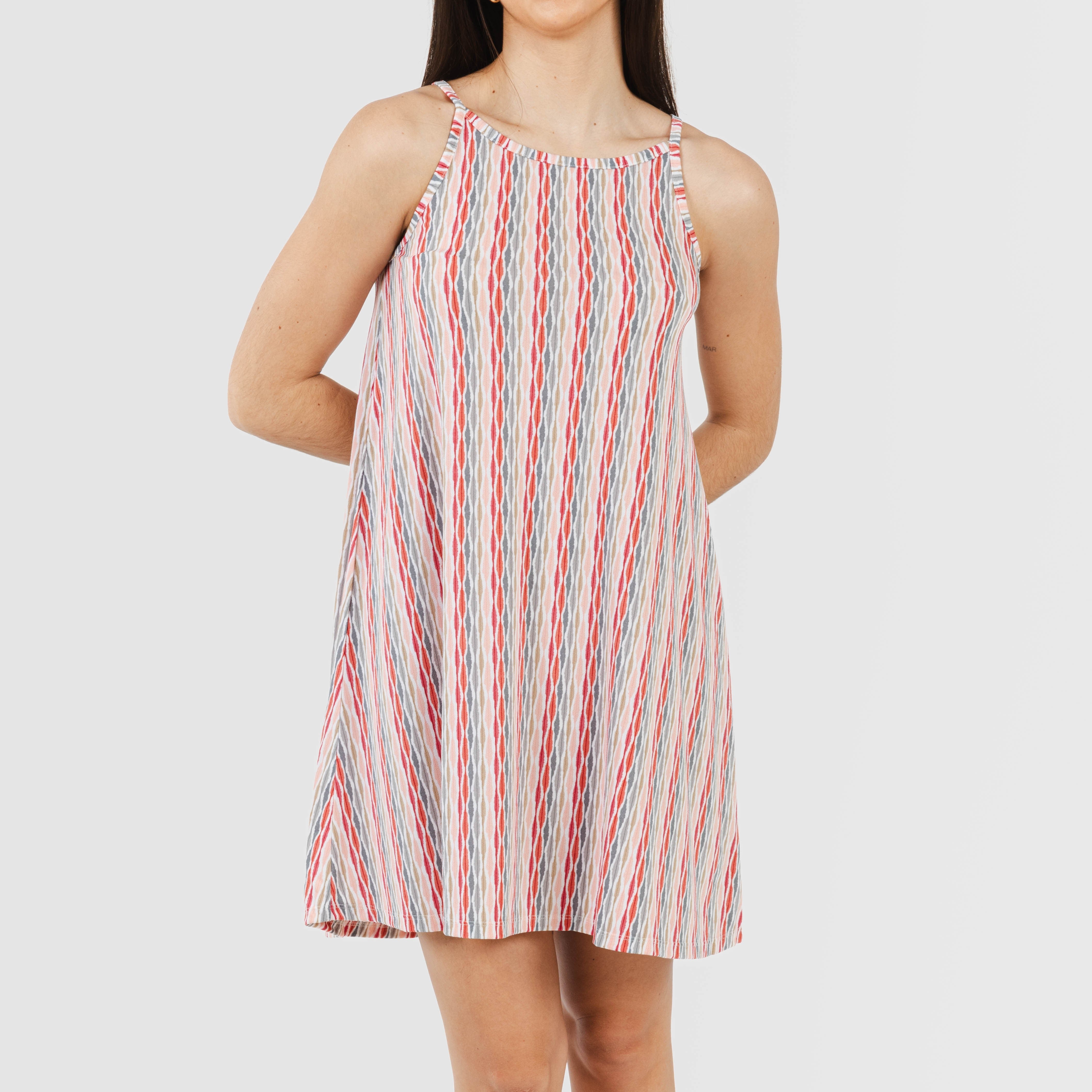 Abito corto in crepe con spalline