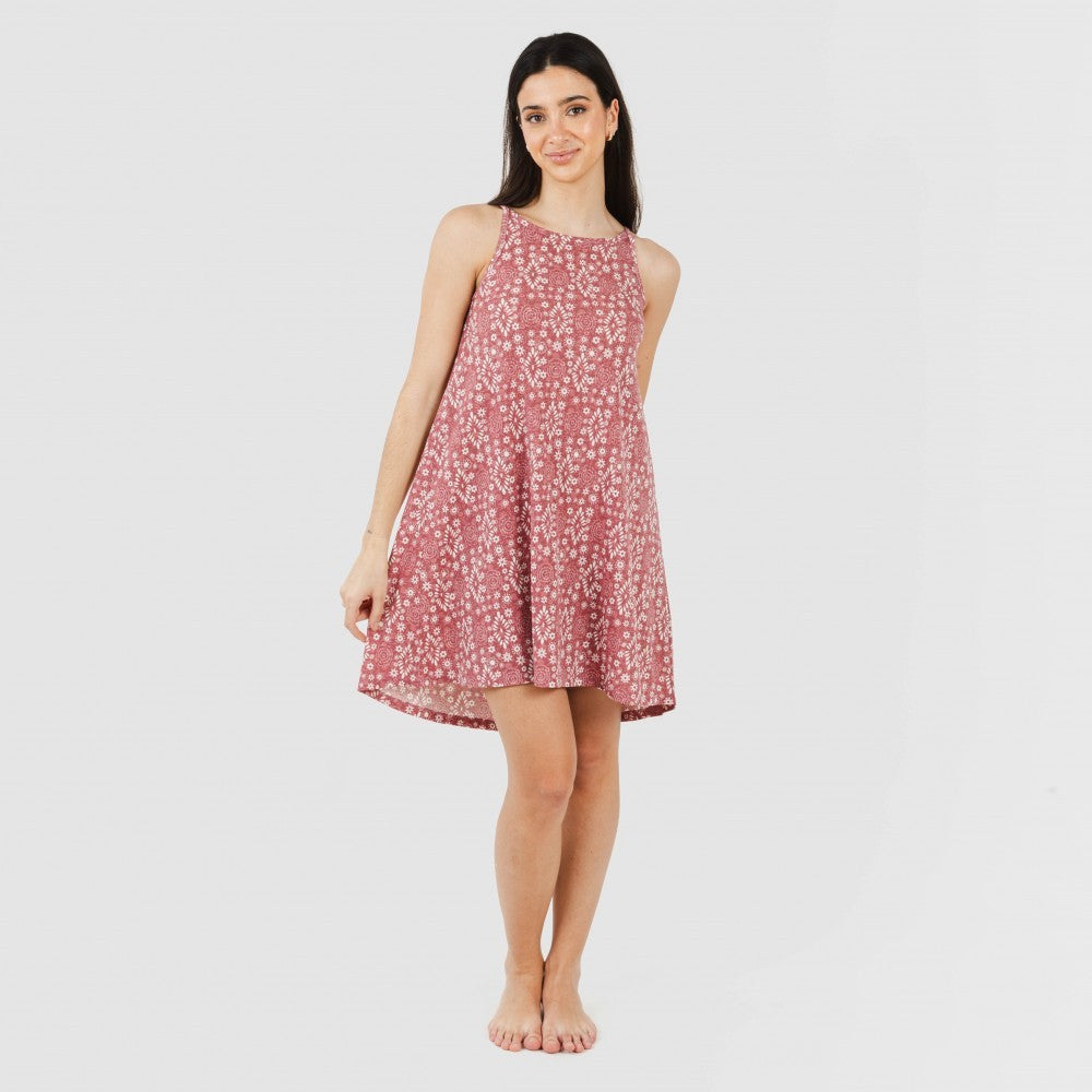 Abito corto con spalline in crepe piluca