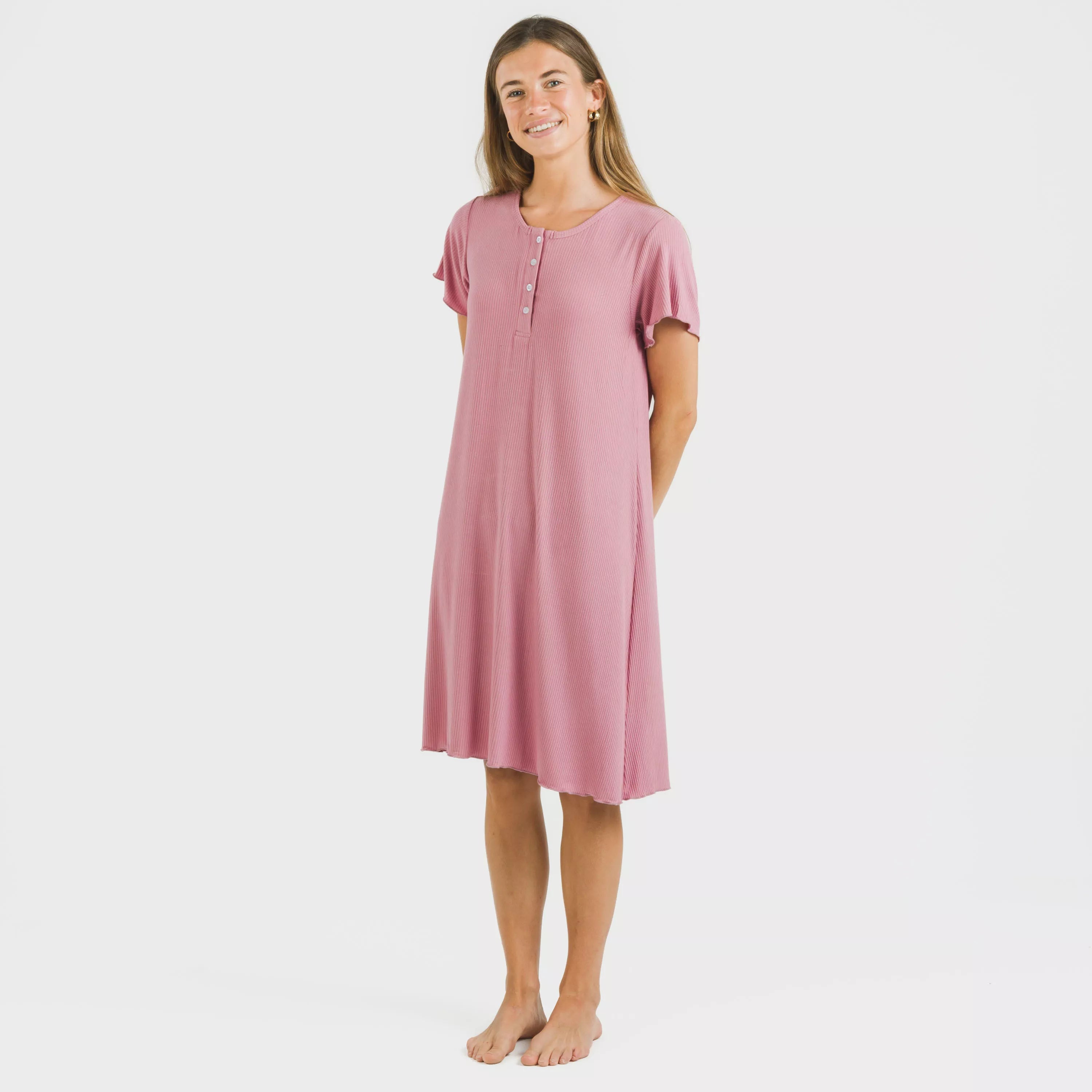 BLUSON A MANICHE CORTE A COSTINE IN VISCOSA TINTA UNITA