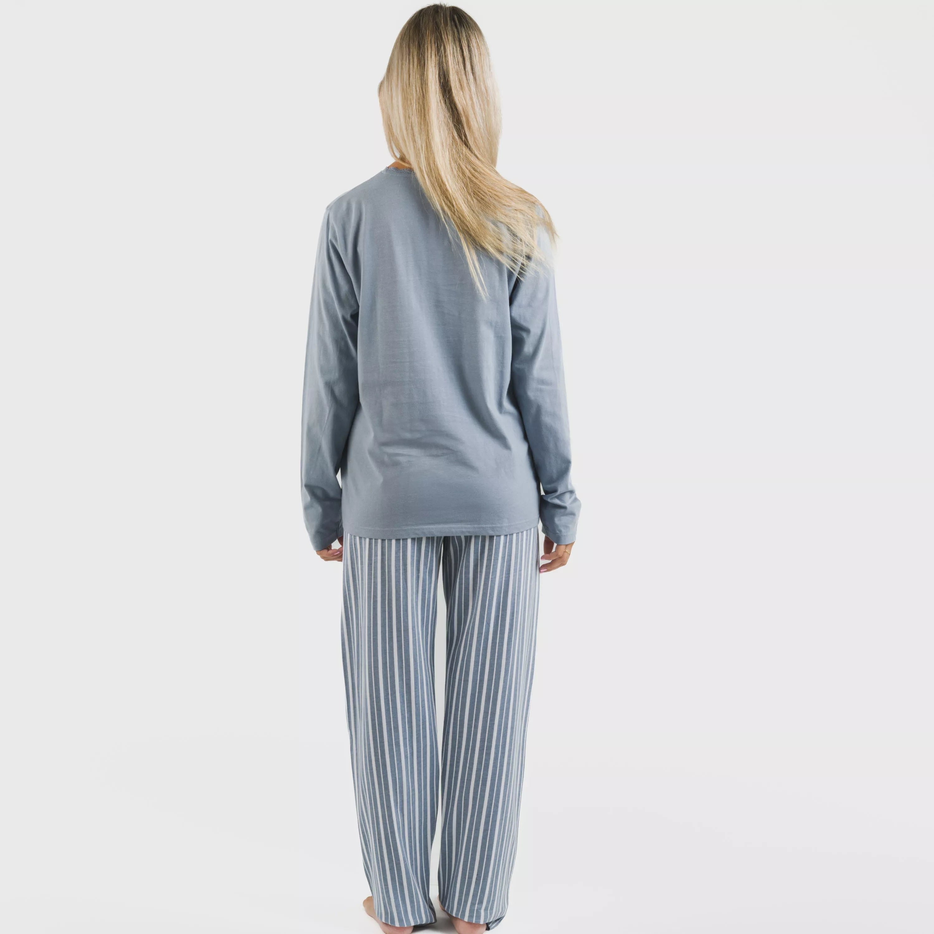 PIGIAMA LUNGO A RIGHE DA DONNA TOMAS