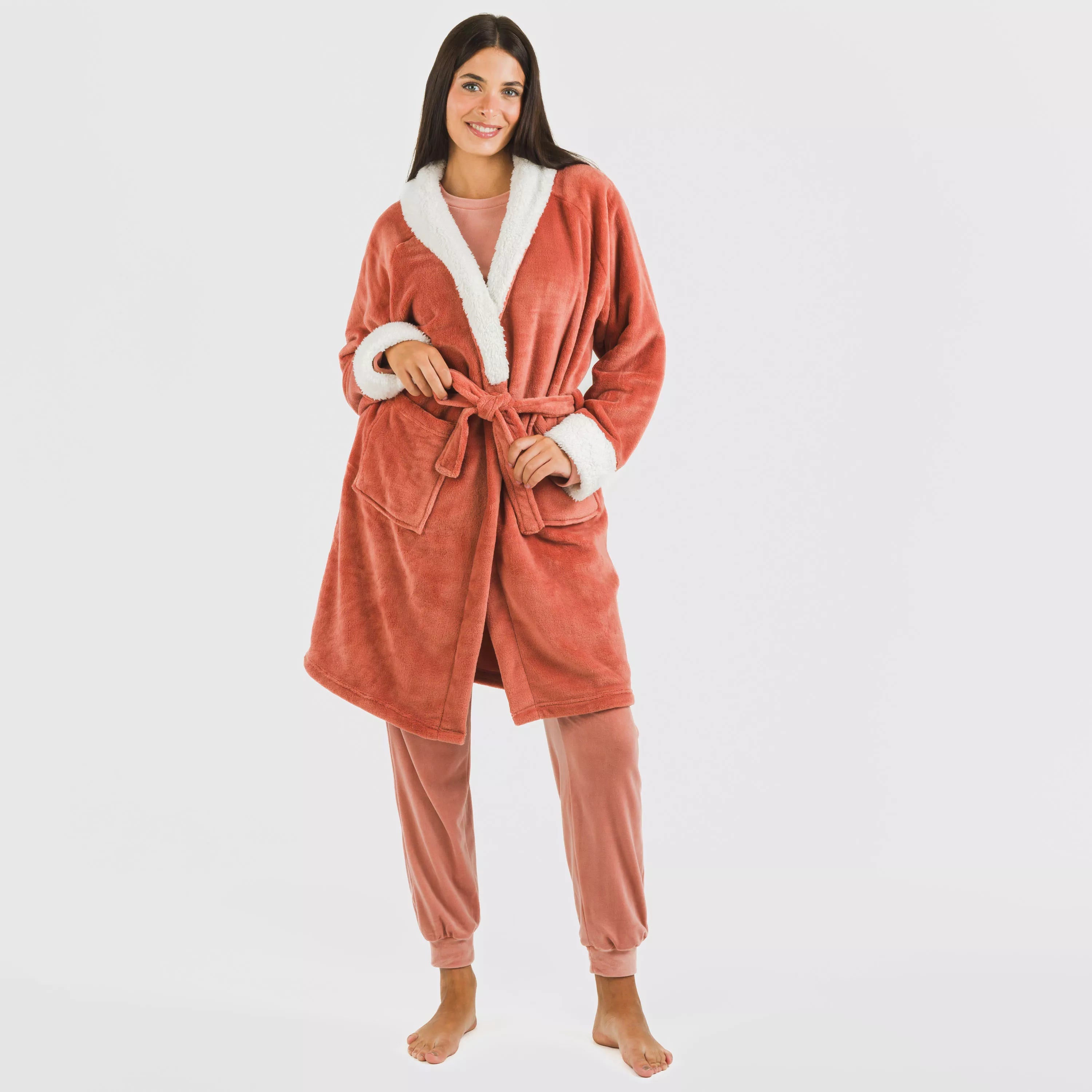 VESTAGLIA IN VELLUTO SHERPA SEMPLICE