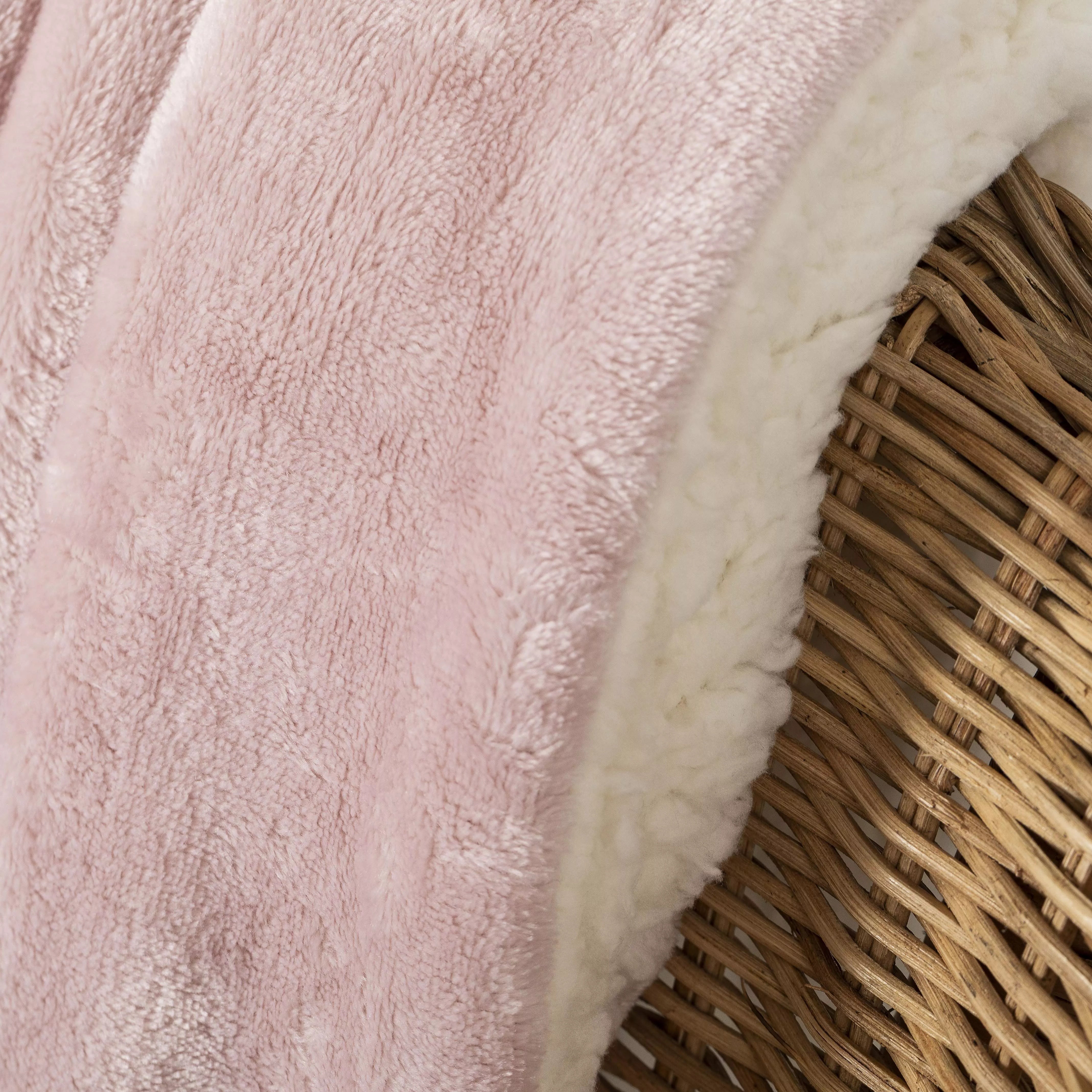 COPERTA SHERPA IN VELLUTO SOLIDO