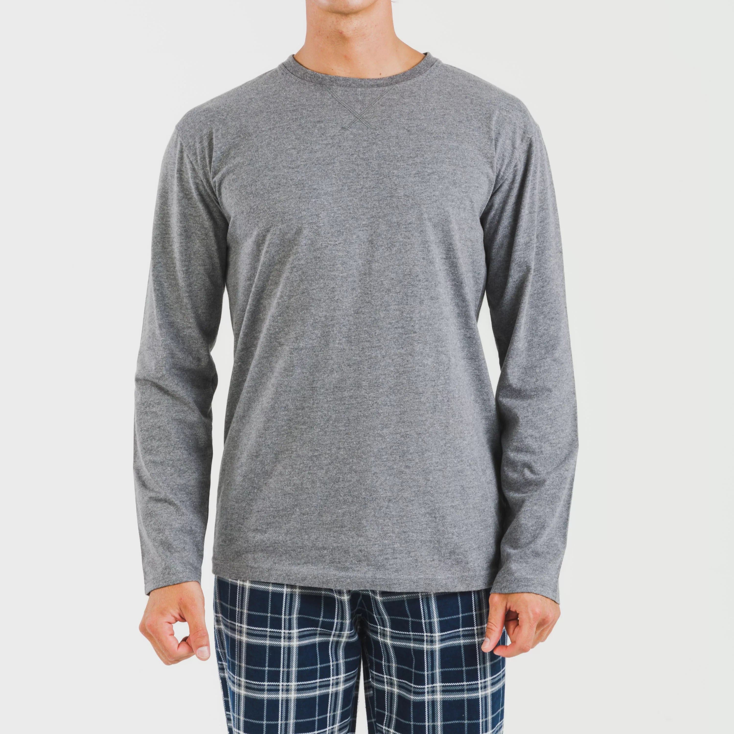 Pigiama da uomo in flanella con motivo a quadri Brais