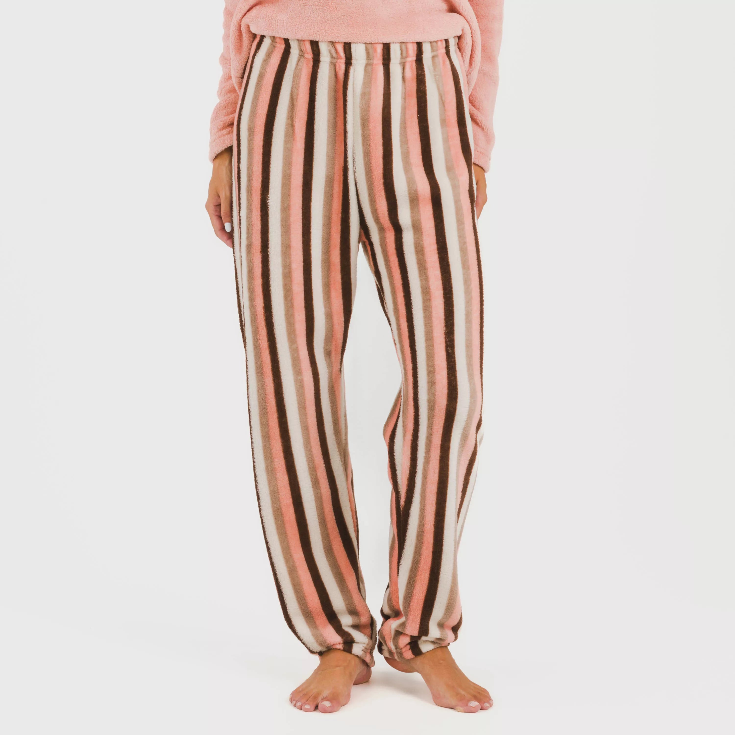 PIGIAMA NORMA A RIGHE CORALLO DA DONNA