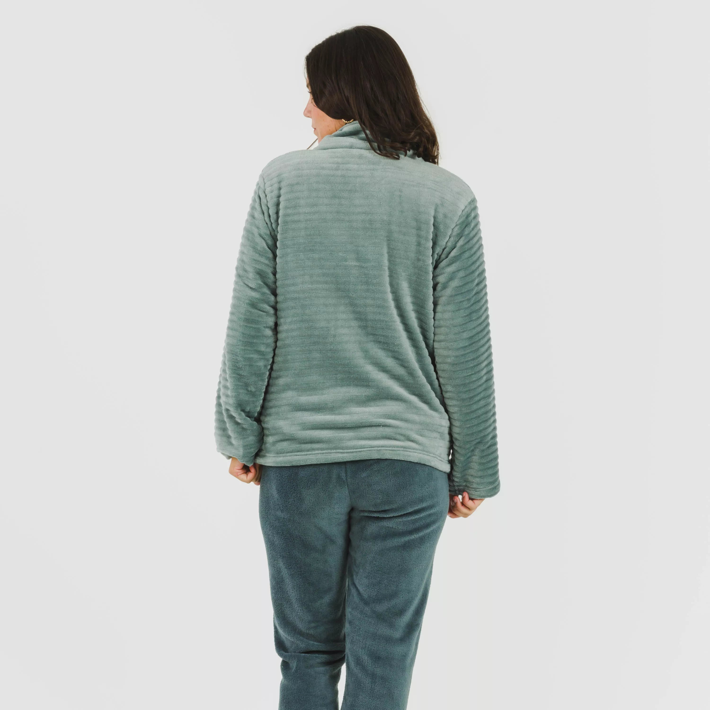 FELPA IN VELLUTO A RIGHE SEMPLICI DA DONNA