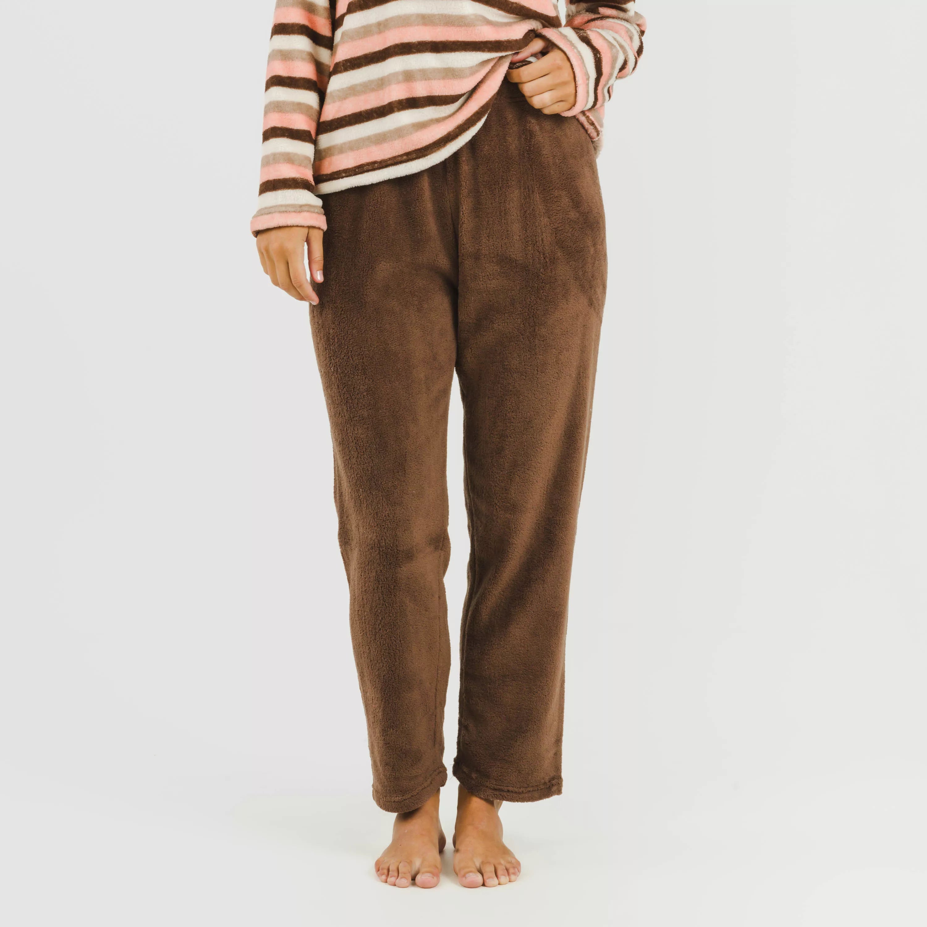 PIGIAMA NORMA A RIGHE CORALLO DA DONNA