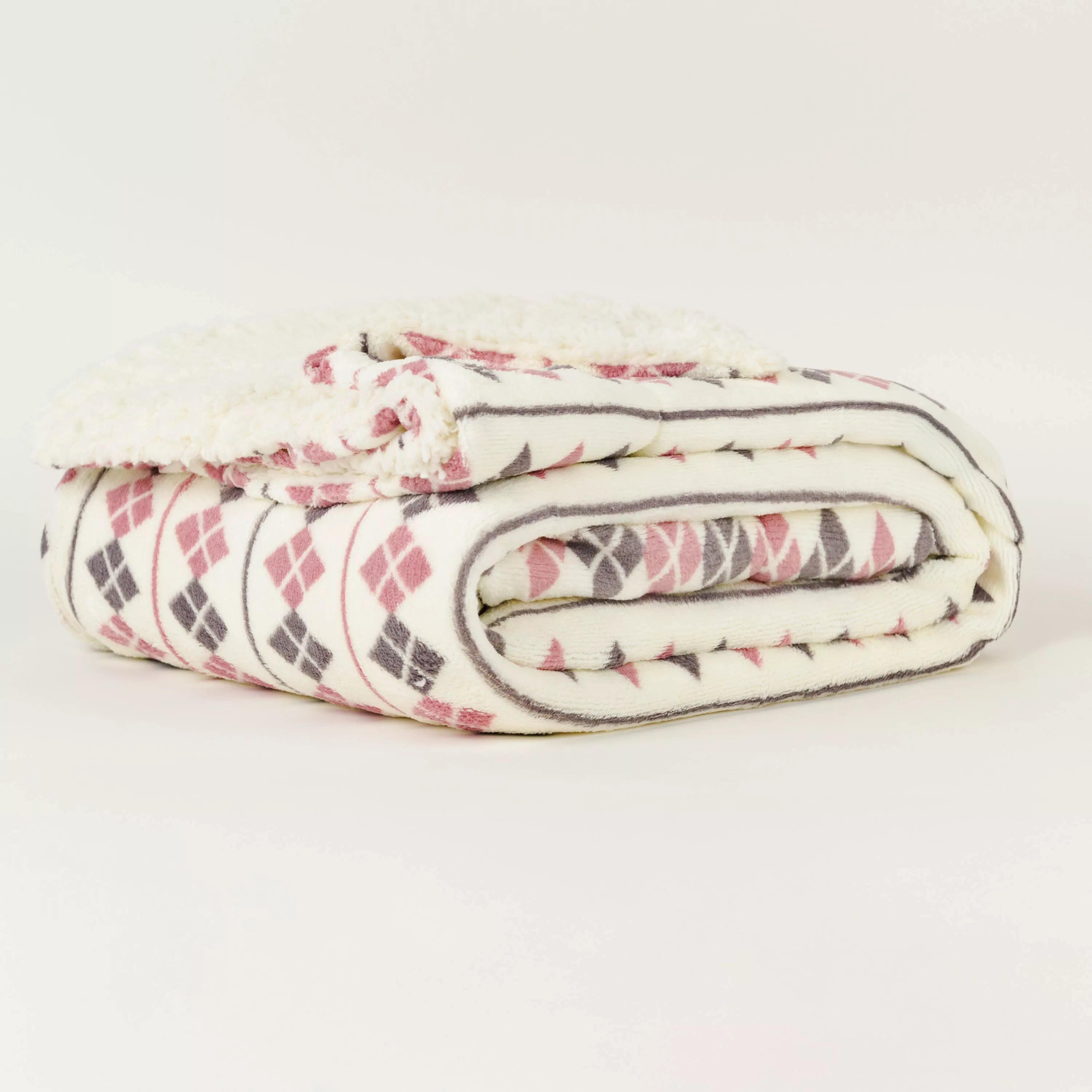 COPERTA CASIMIRA SHERPA CORALLO