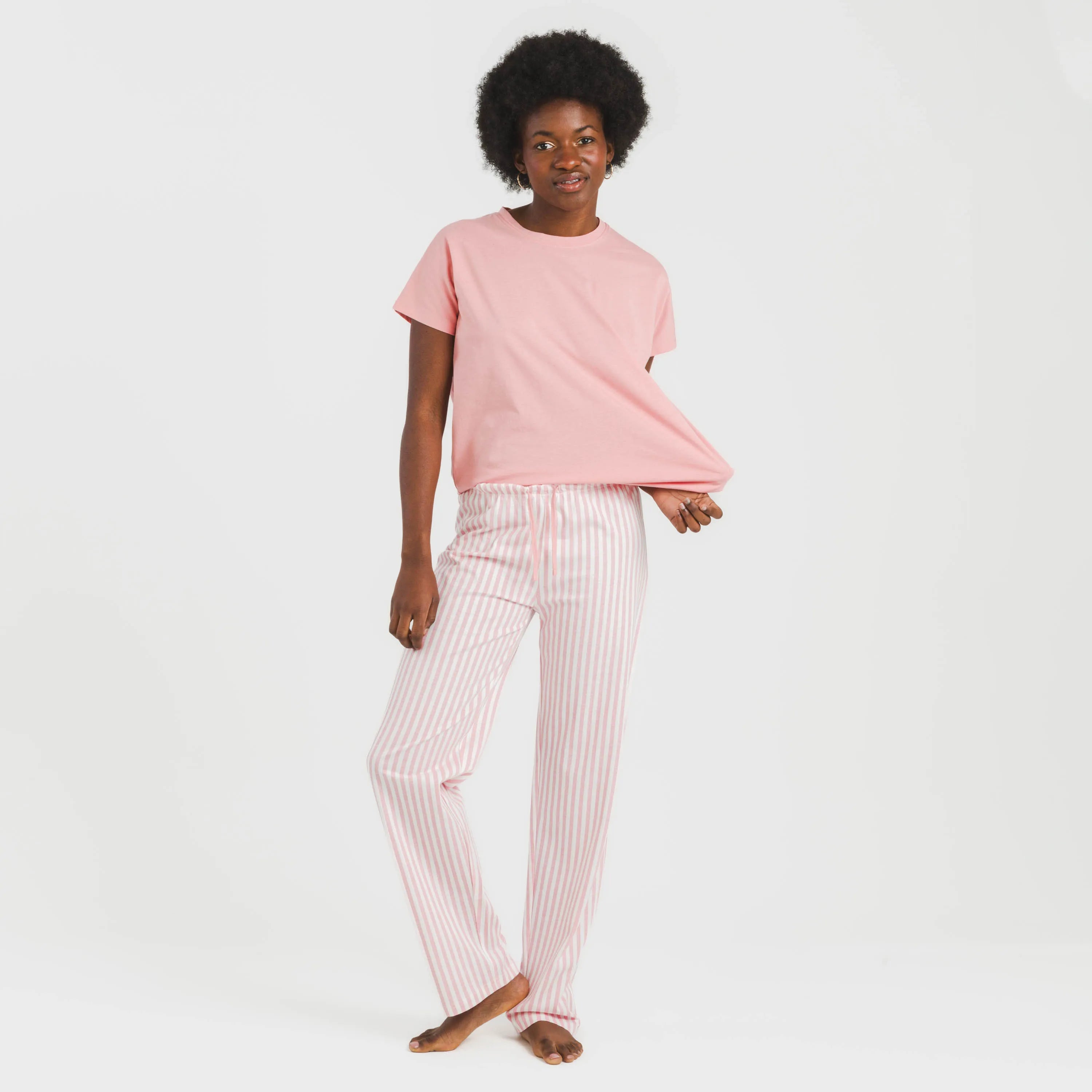 Pigiama lungo da donna M/Fluid Kodac Stripe