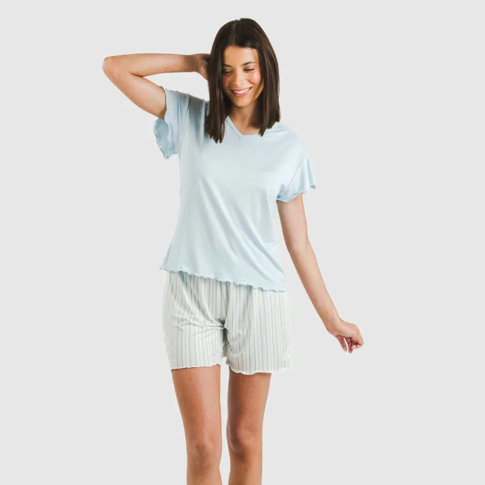 Pigiama a righe da donna CRT M/FLUID SOFT BILL