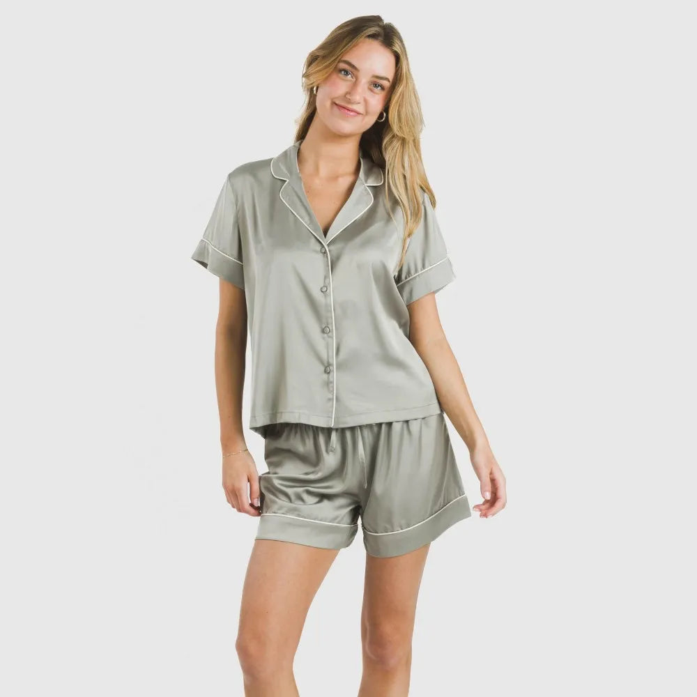 PIGIAMA DA DONNA IN RASO CRT M/C