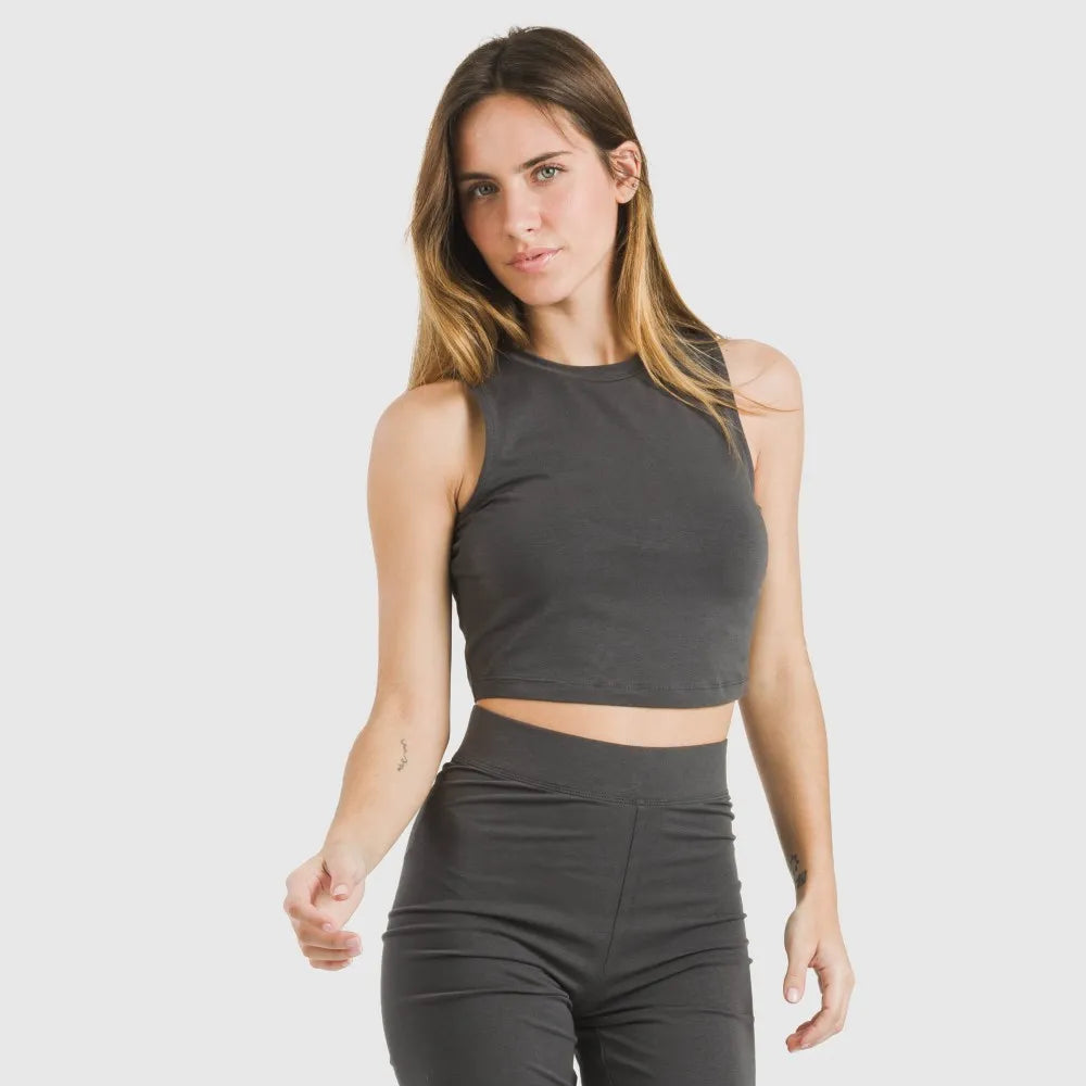 TOP SPORTIVO CON SPALLINE DA DONNA ALG