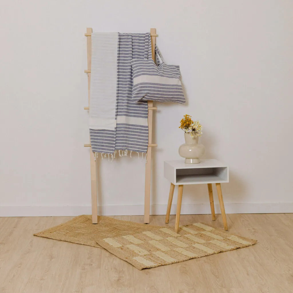 PACK PAREO ASCIUGAMANO + BORSA A RIGHE ALG