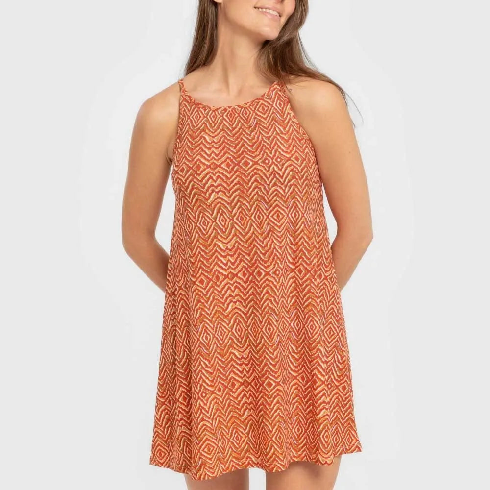 Abito corto in crêpe con spalline Silda