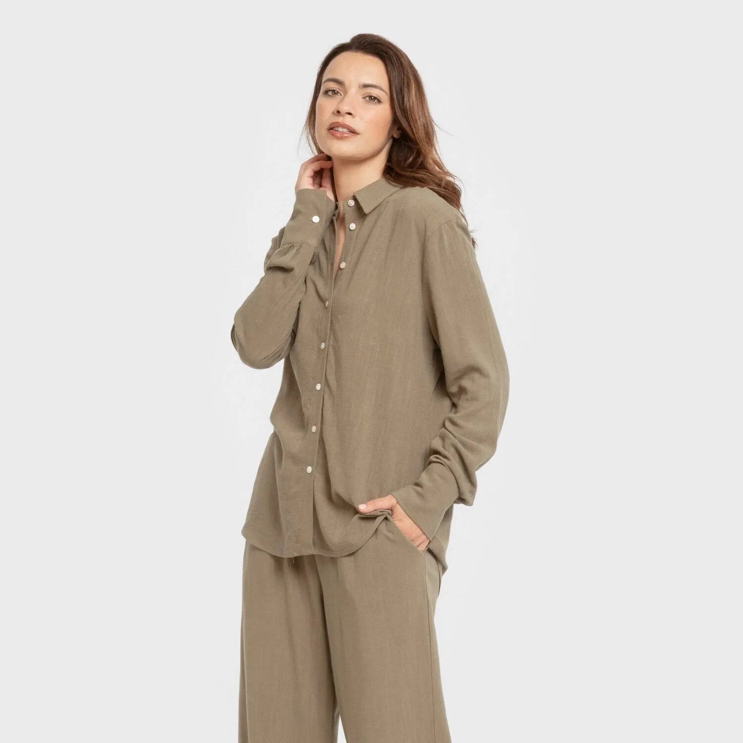 CAMICIA DA DONNA IN LINO SEMPLICE