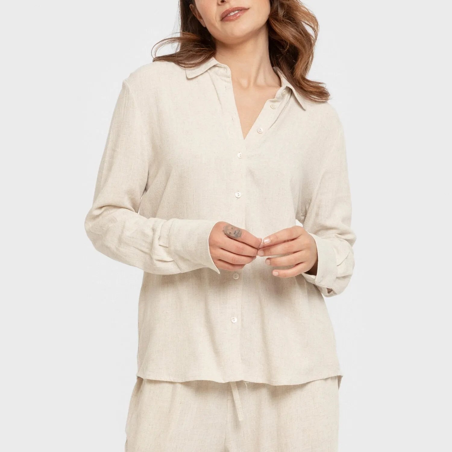 CAMICIA DA DONNA IN LINO SEMPLICE