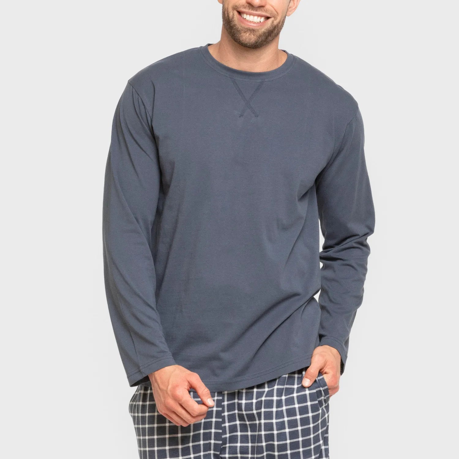 PIGIAMA LUNGO DA UOMO A QUADRI ROBERTO