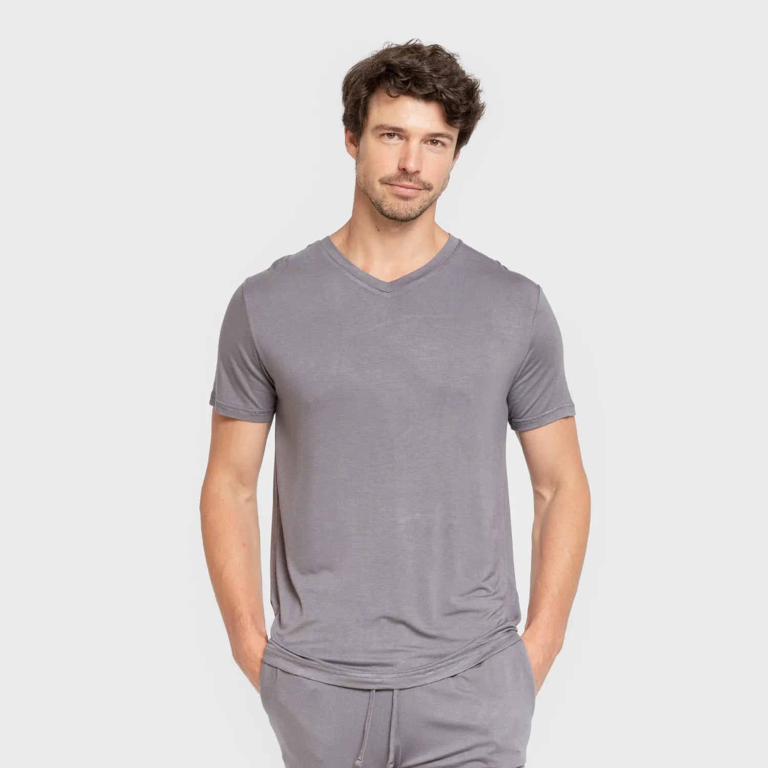 Pigiama corto da uomo in viscosa semplice