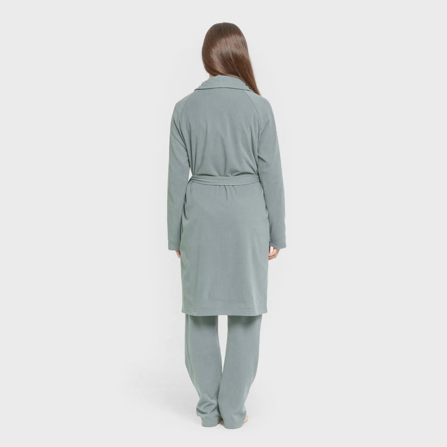 VESTAGLIA CANALE A RIGHE LARGHE IN TINTA UNITA