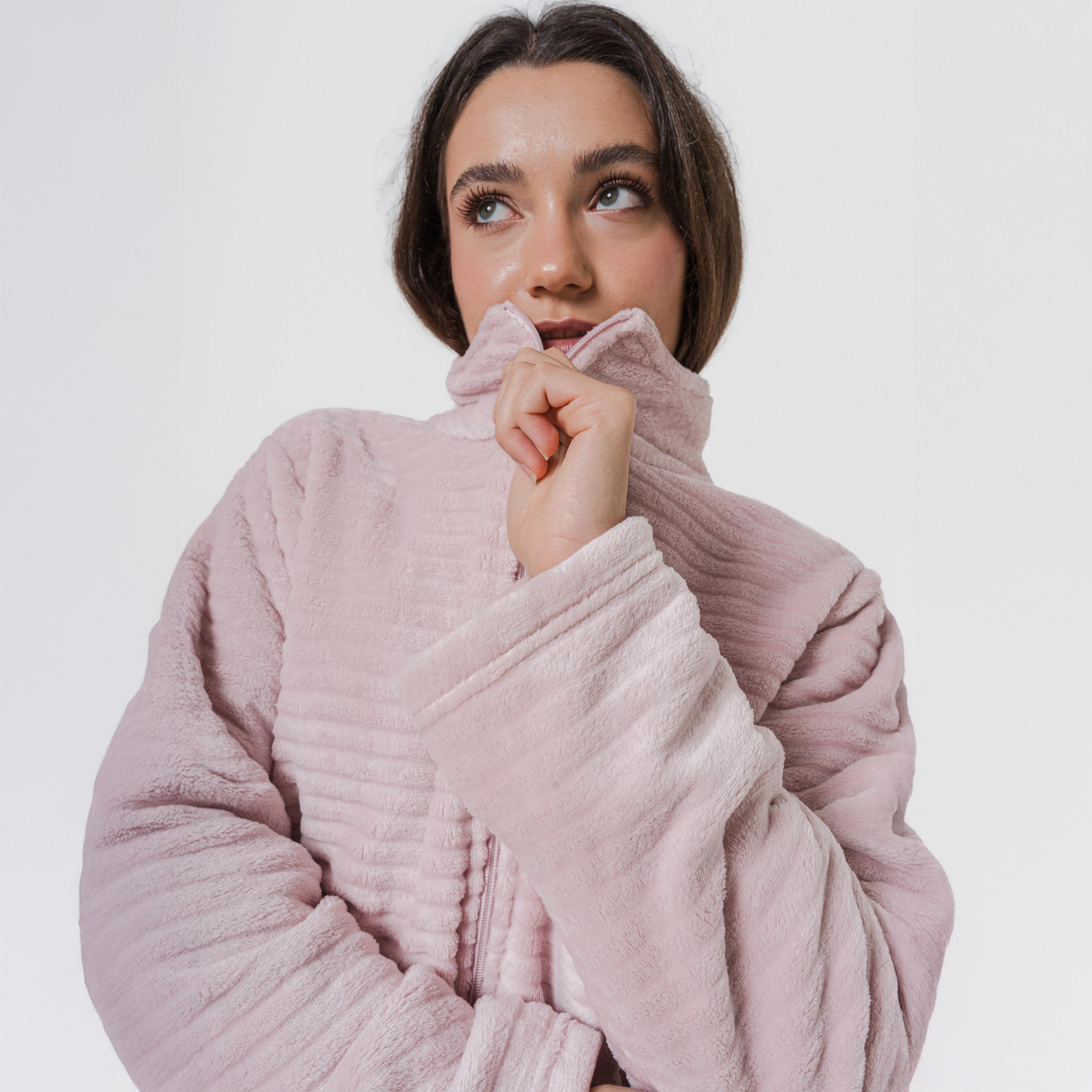 FELPA IN VELLUTO A RIGHE SEMPLICI DA DONNA