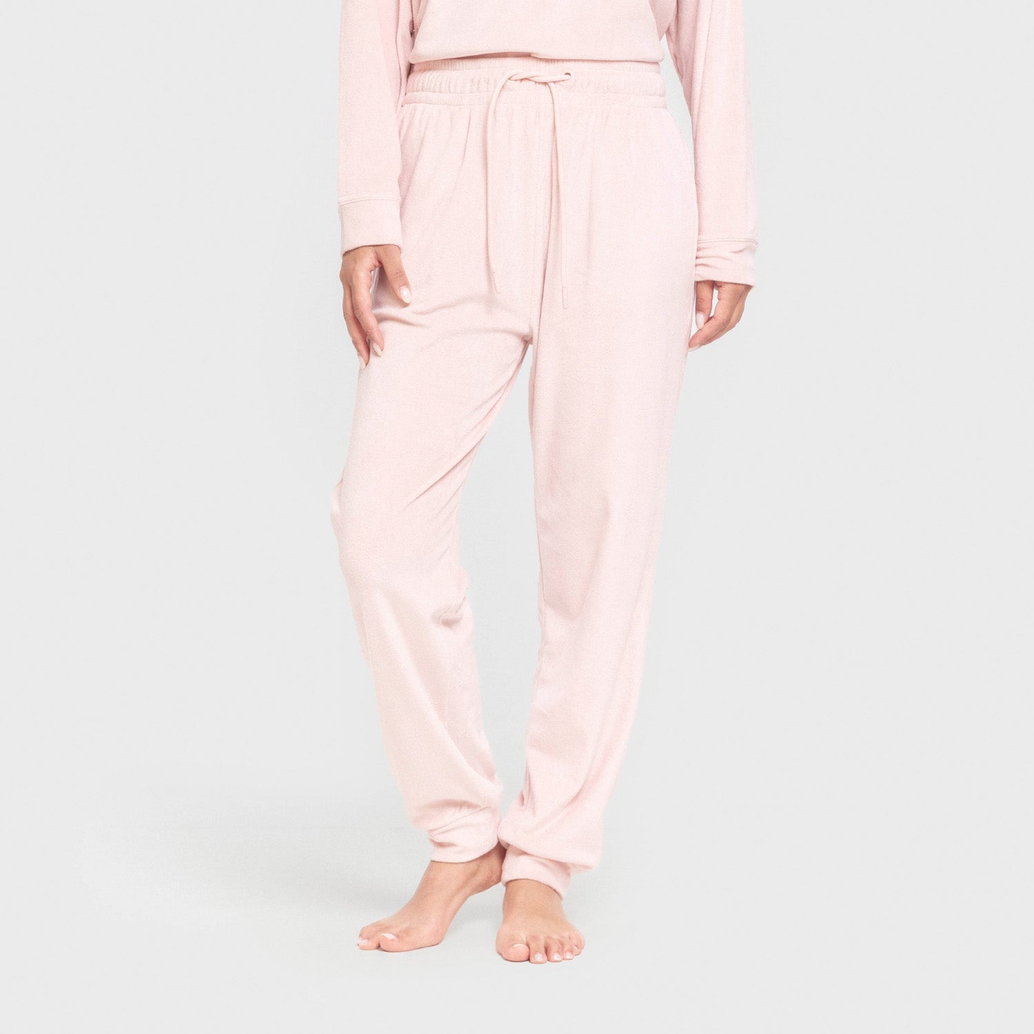 Pijama terciopelo super soft liso Rosa Palo