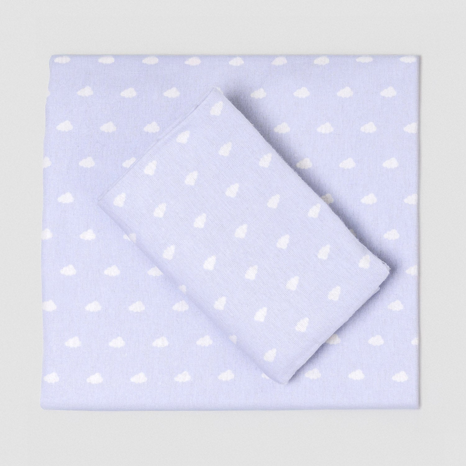 Jogo de lençóis flanela Nubecita azul celeste - PR