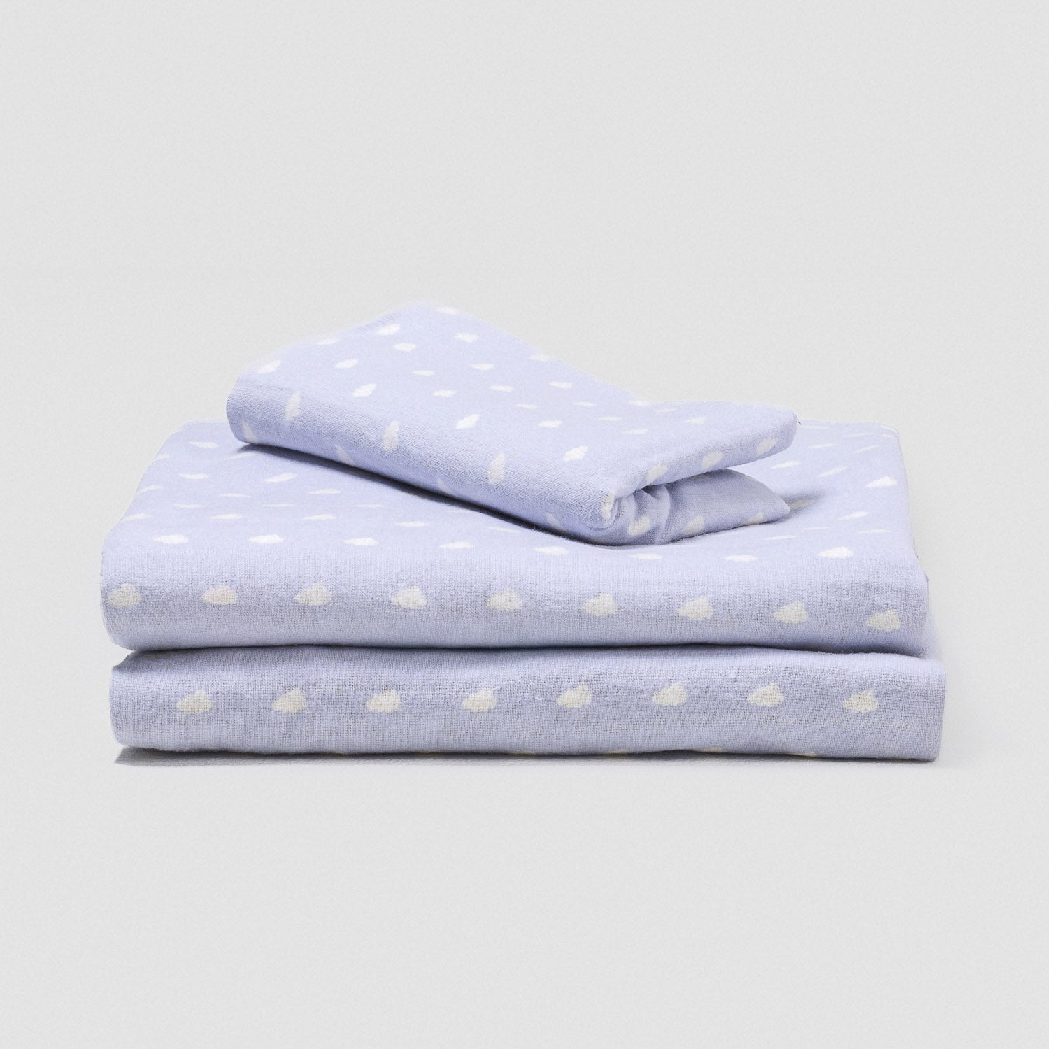Jogo de lençóis flanela Nubecita azul celeste - PR