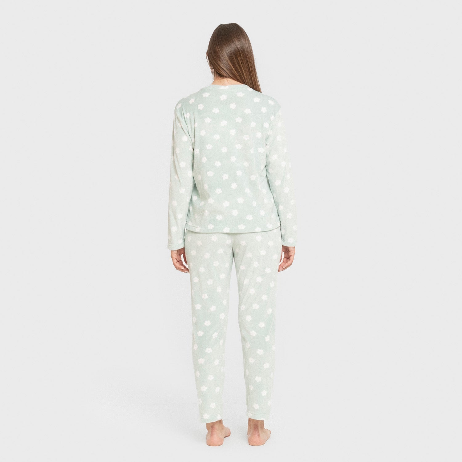 Pijama terciopelo super soft mujer Dula verde tiffany
