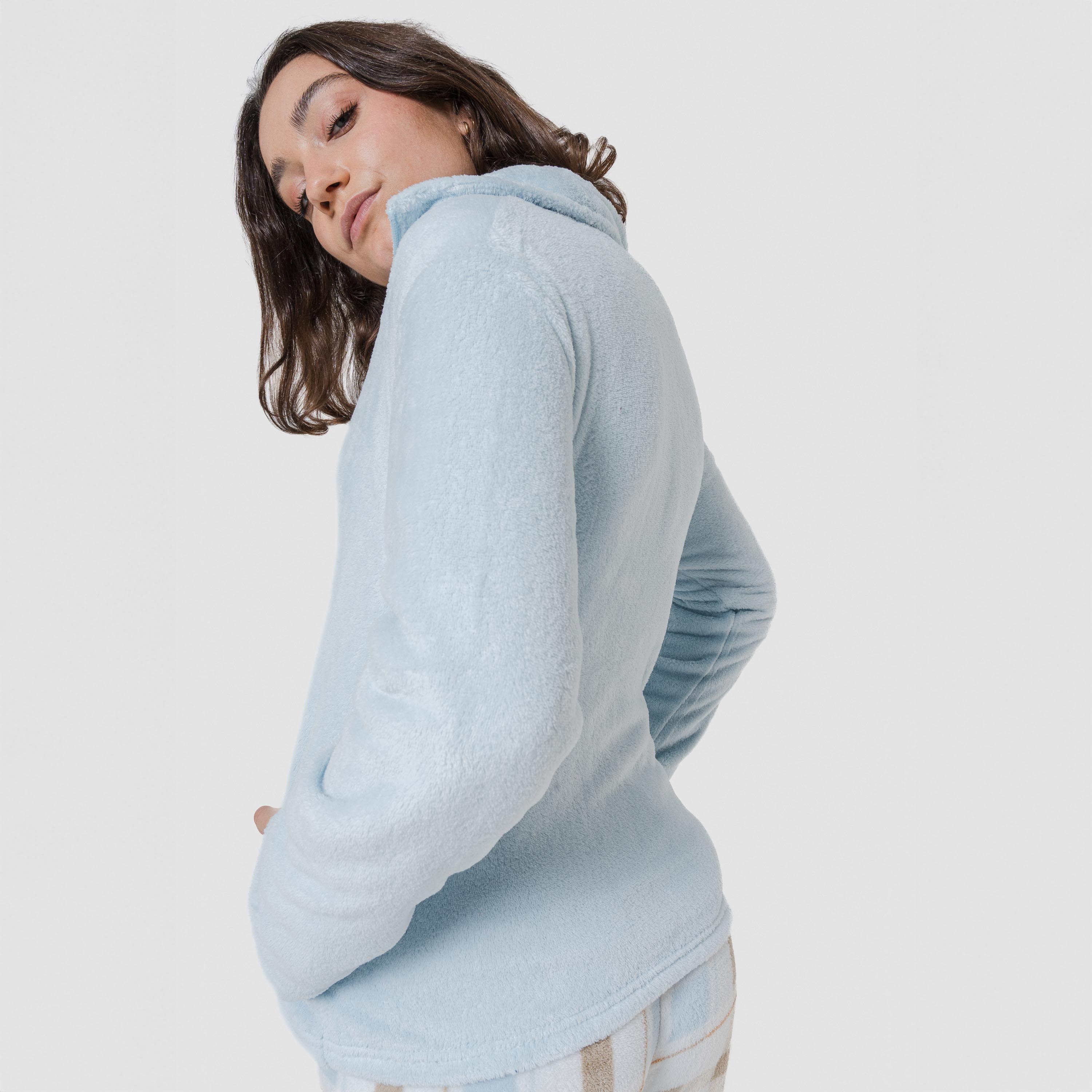 Sudadera Coral Mujer Celeste