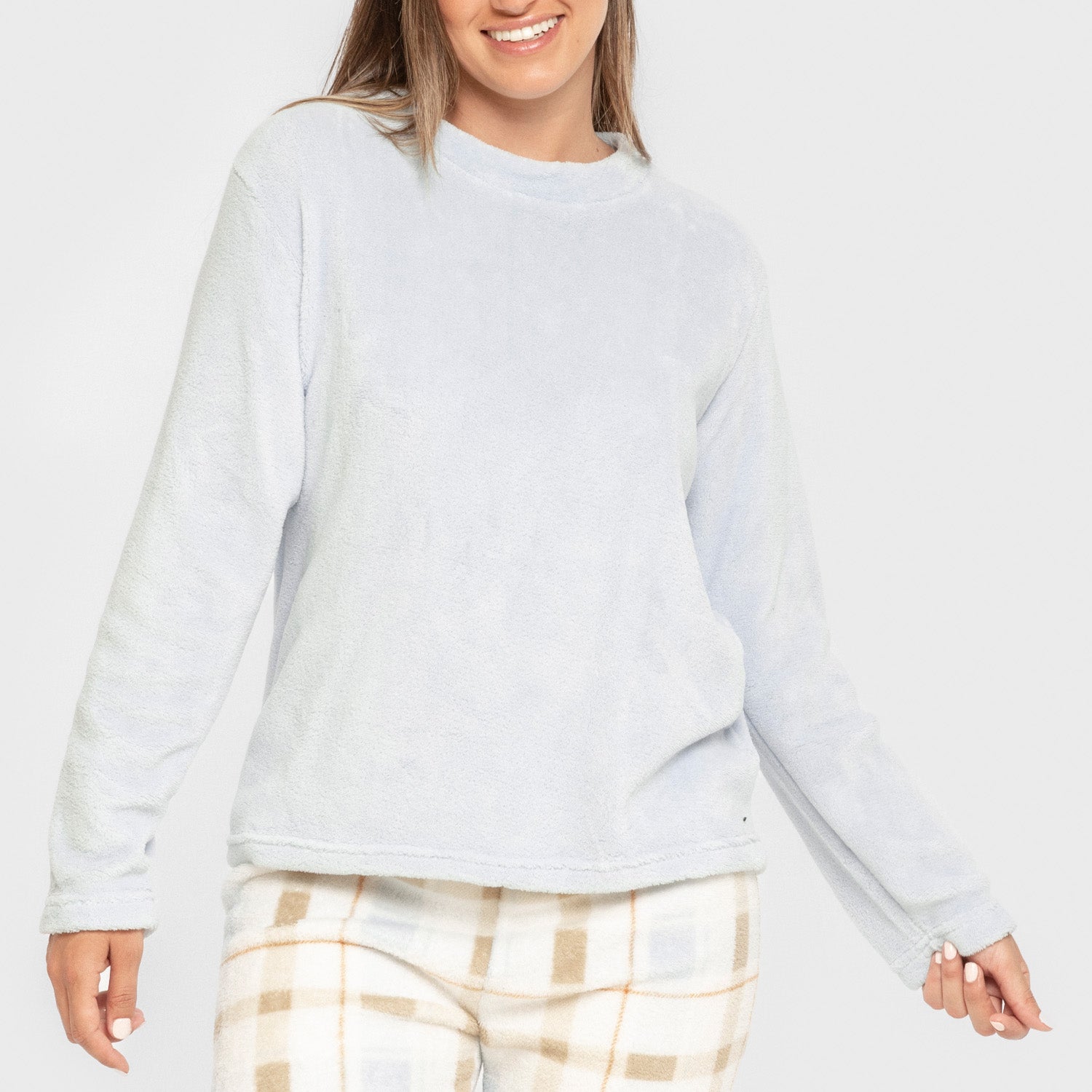 Pijama coral Cuadro Noric celeste