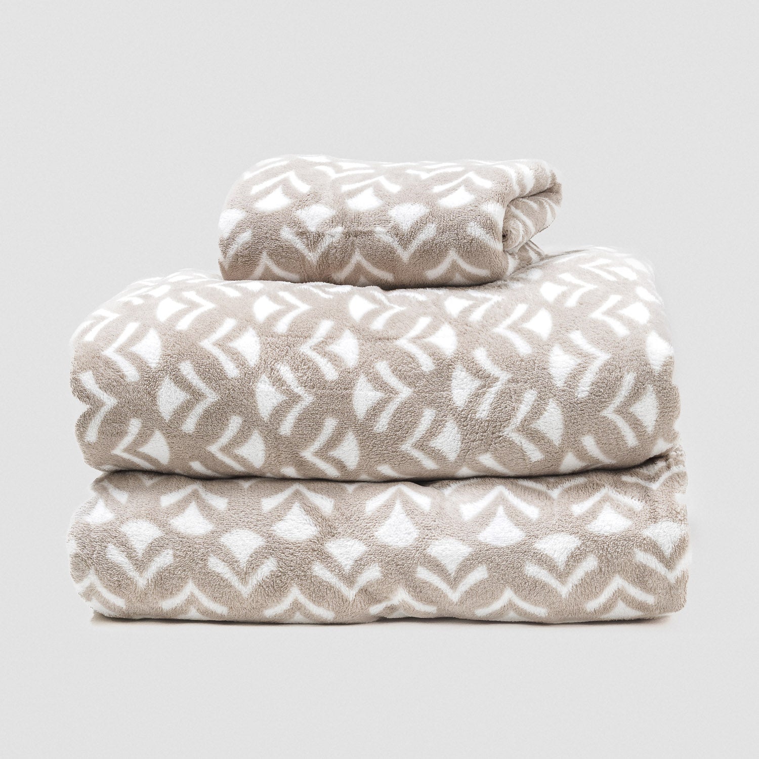 Juego de sábanas coralina Etea gris claro - PR