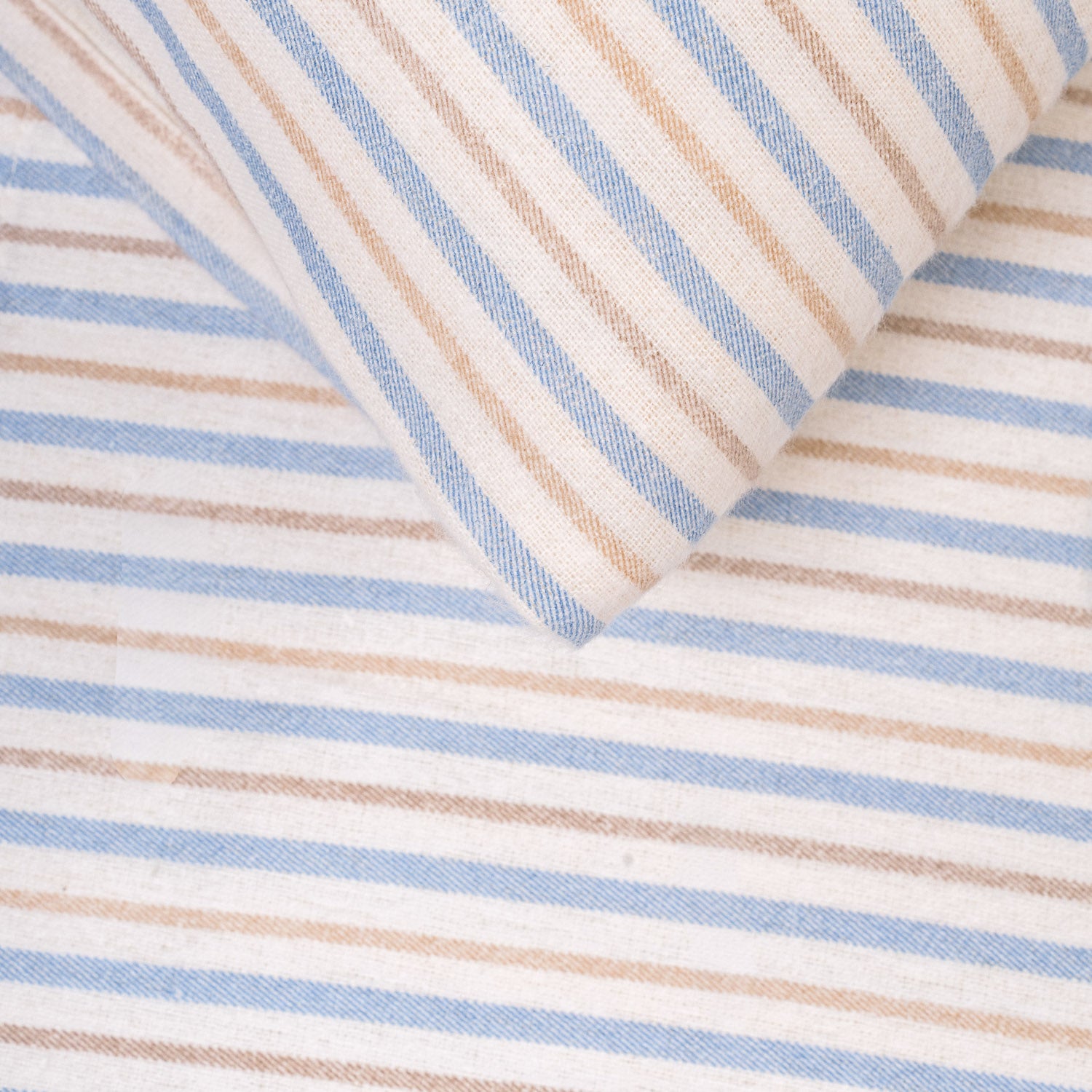 Juego de sábanas franela Raya Benet arena - indigo cuna