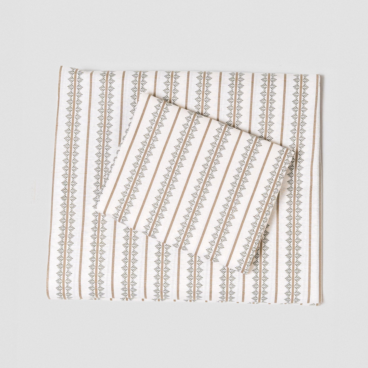 Juego de sábanas algodón Alrubia verde seco