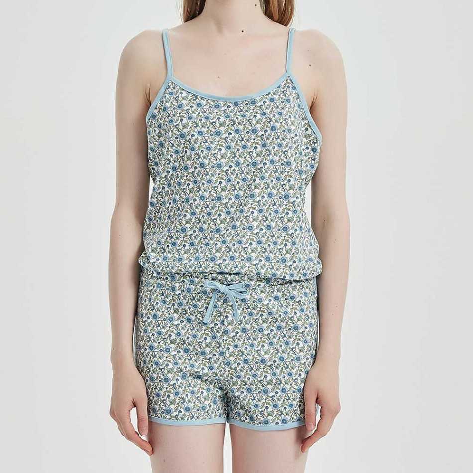 Tuta cotone Irene blu