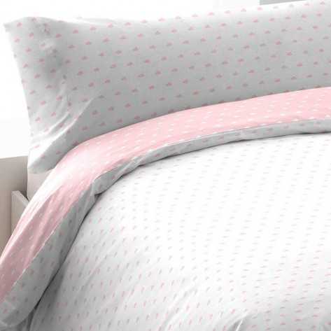 Copripiumino cotone Nubecita rosa