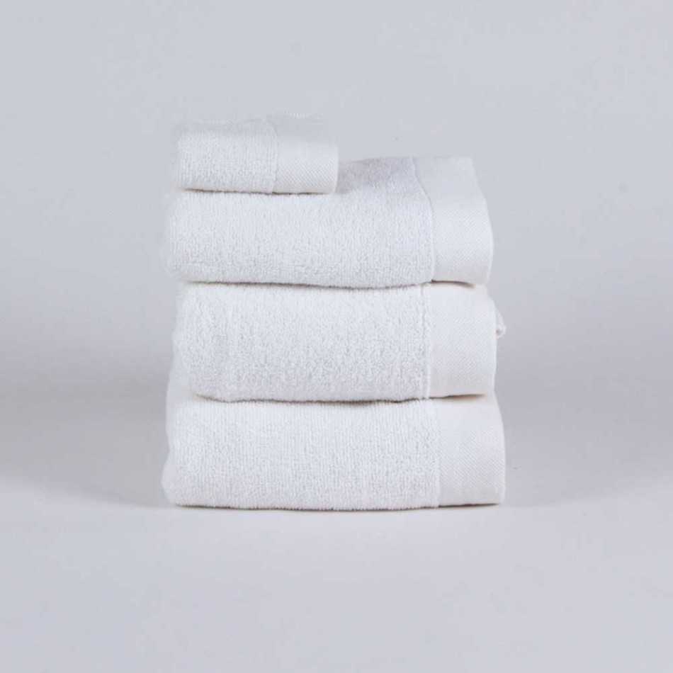 Asciugamano 400gr doppia spugna bianco asciugamani-da-400-450gr