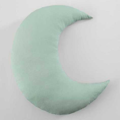 Cuscino Luna cotone verde tiffany 20x45 - Fodera + Imbottitura cuscini-per-bambini-colorati