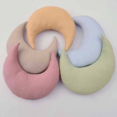 Cuscino Luna cotone verde tiffany 20x45 - Fodera + Imbottitura cuscini-per-bambini-colorati