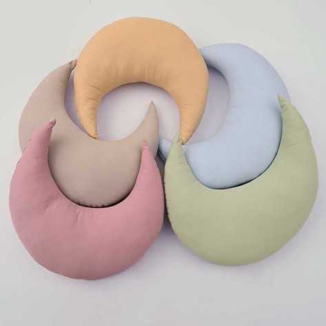 Cuscino Luna cotone celeste 20x45 - Fodera + Imbottitura cuscini-per-bambini-colorati