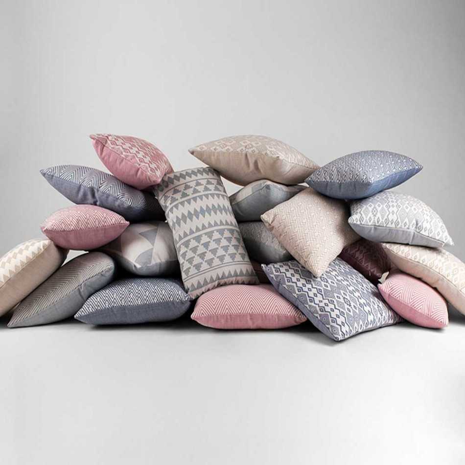 Cuscino jacquard New Madras smeraldo 45x45 - federa + imbottitura