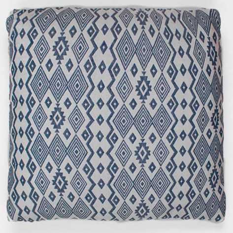 Cuscino jacquard New Madras blu 45x45 - federa + imbottitura