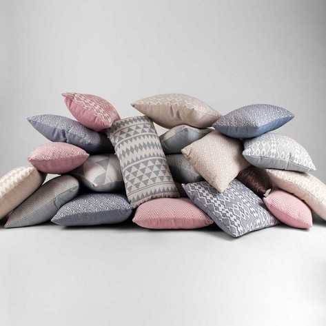 Cuscino jacquard New Madras blu 45x45 - federa + imbottitura