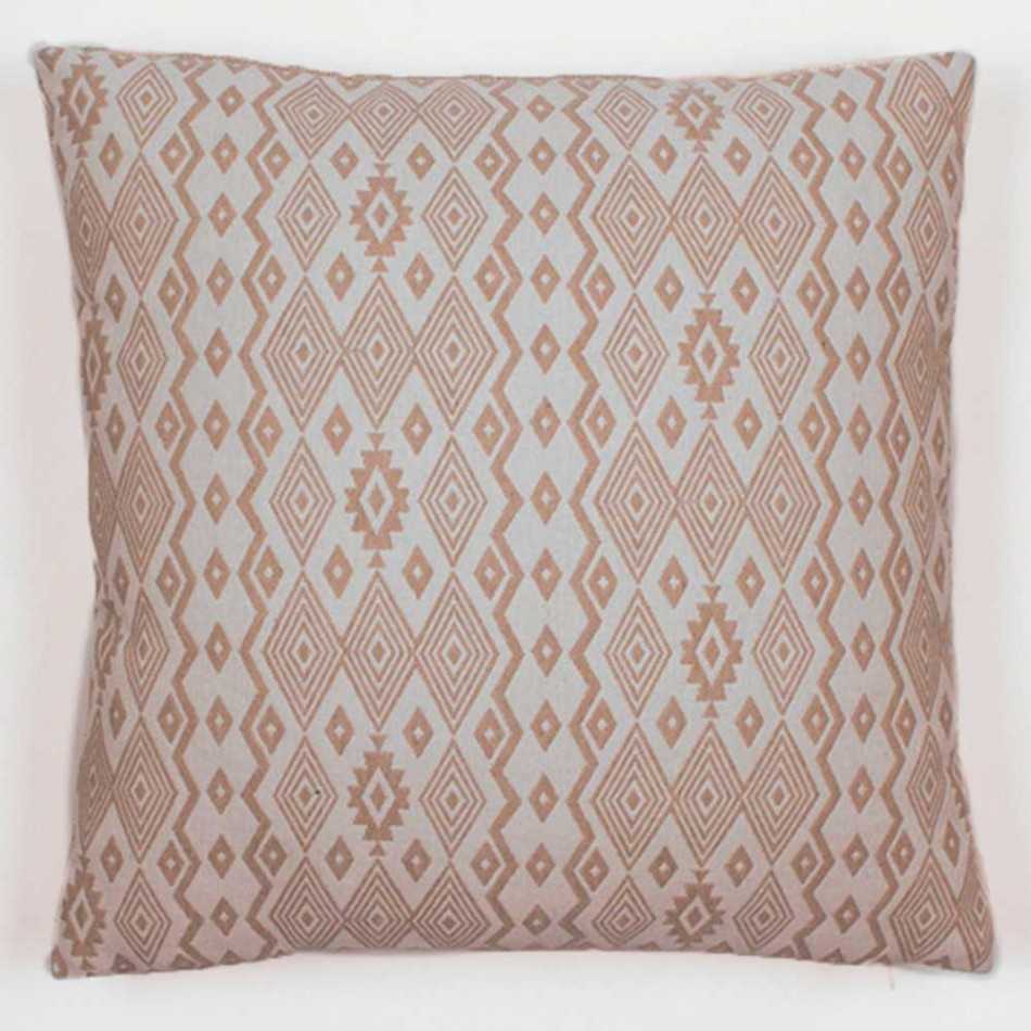 Cuscino jacquard New Madras beige 45x45 - Fodera + Imbottitura cuscini-quadrati-stampati